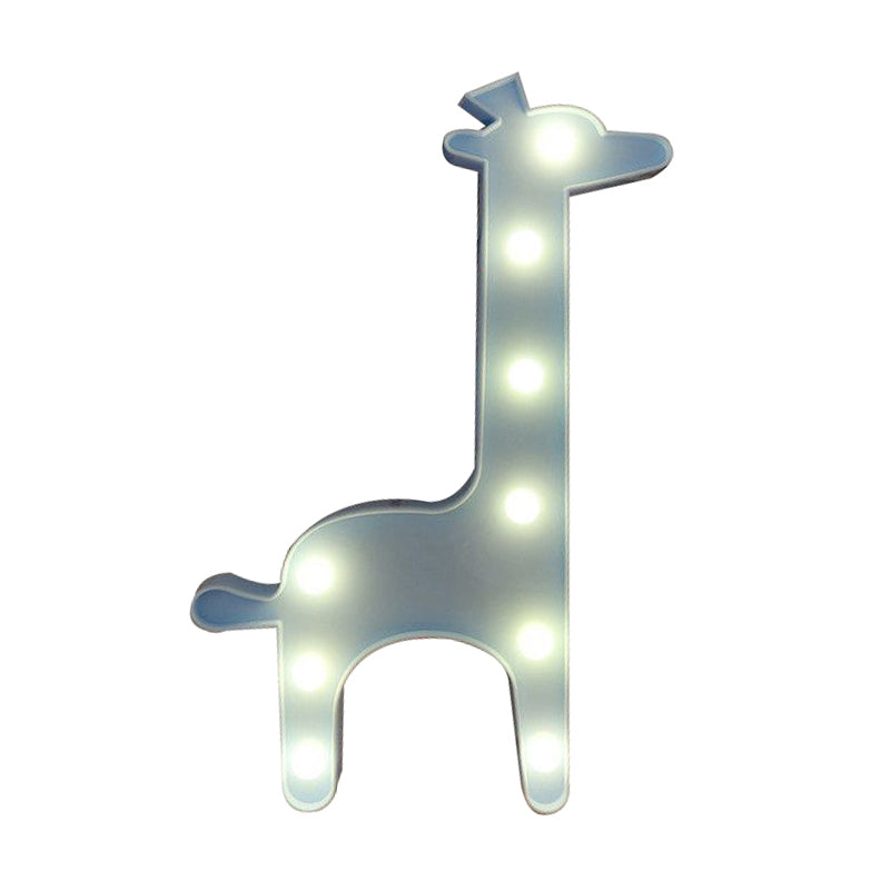 Giraffe Plastic Nightstand Light Cartoon Style LED Wall Night Lighting for Bedside Clearhalo 'Night Lights' 'Wall Lights' Lighting' 2017982