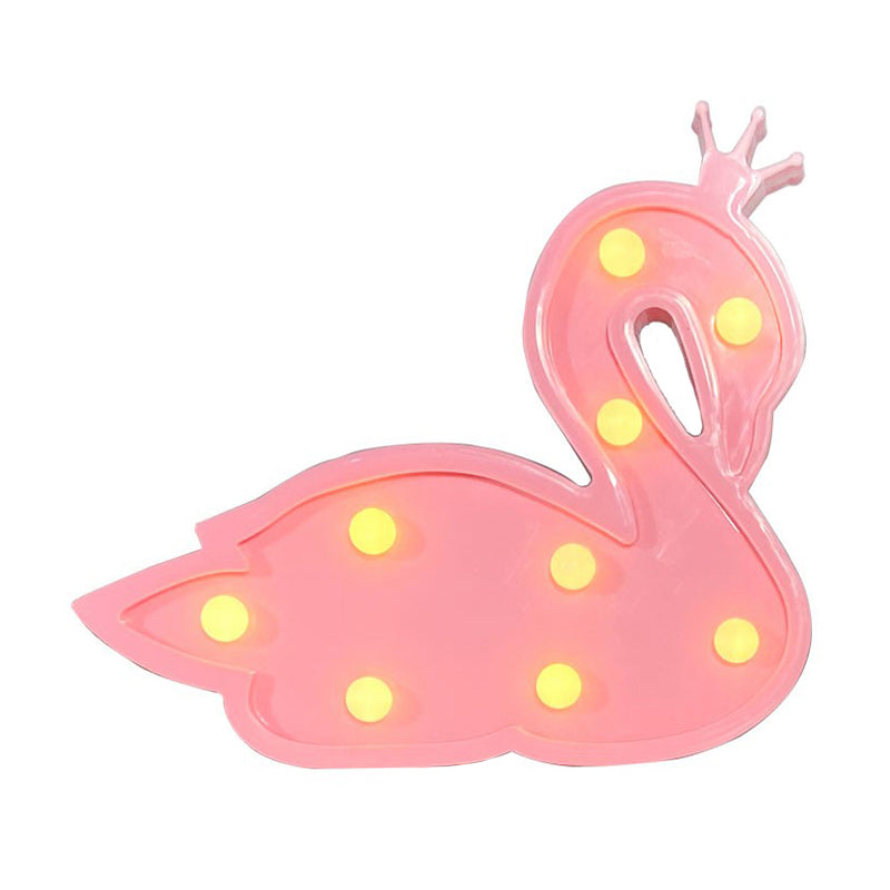 Plastic Swan Wall Night Lamp Contemporary LED Night Lighting for Children Bedroom Clearhalo 'Night Lights' 'Wall Lights' Lighting' 2018002