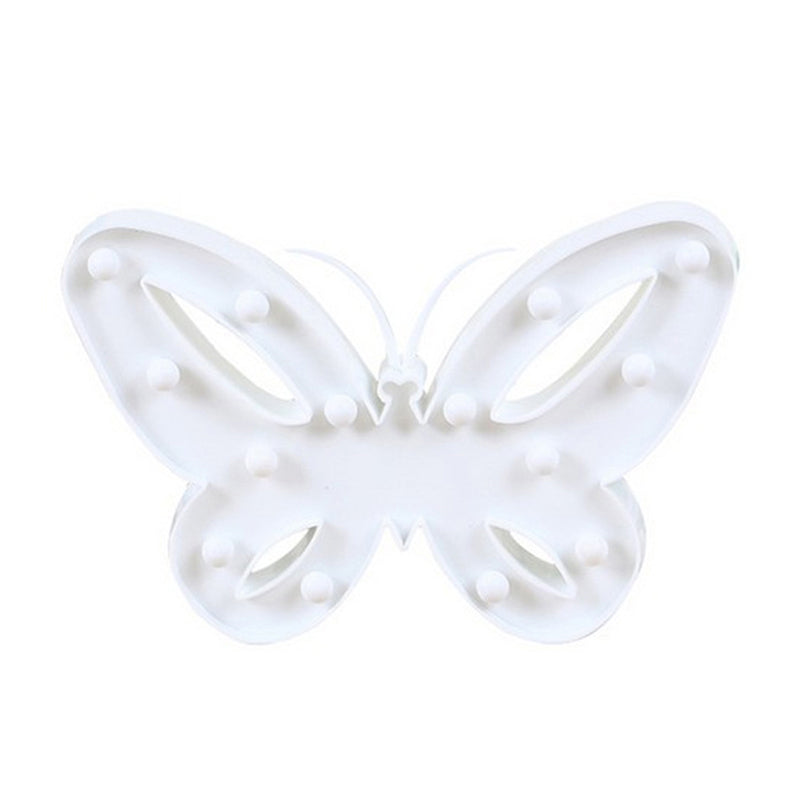 Nordic Butterfly Nightstand Lighting Plastic Girls Bedroom LED Wall Night Lamp White Clearhalo 'Night Lights' 'Wall Lights' Lighting' 2018033