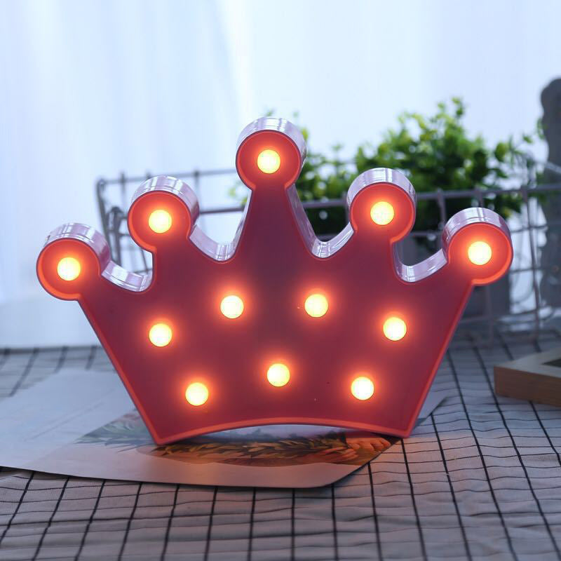 Plastic Crown Nightstand Lamp Cartoon Style Battery Operated LED Night Lighting Clearhalo 'Night Lights' 'Wall Lights' Lighting' 2018040