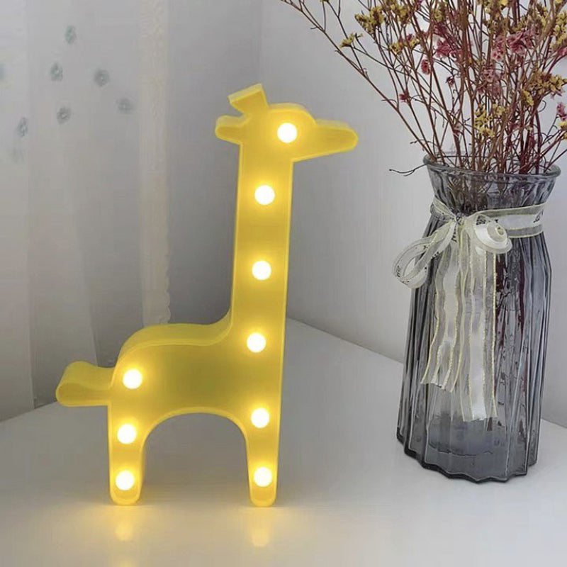 Plastic Cartoon Art Wall Lamp Minimalist Battery Powered LED Nightstand Lighting Yellow Clearhalo 'Night Lights' 'Wall Lights' Lighting' 2018120