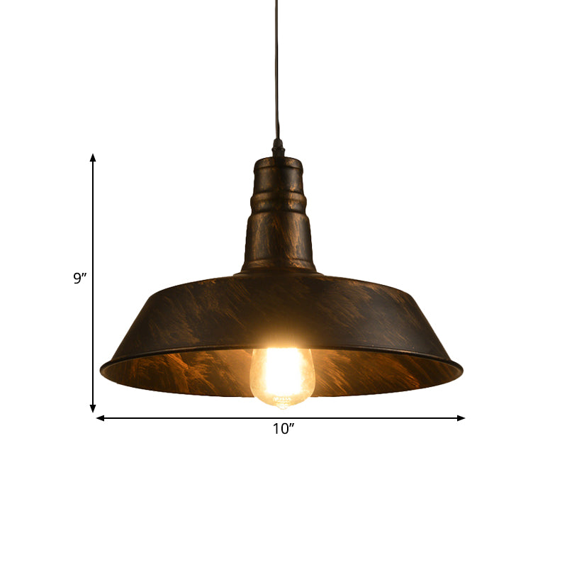 Metallic Hanging Pendant Light Barn Shade 1 Head Industrial Down Lighting for Kitchen Clearhalo 'Art Deco Pendants' 'Cast Iron' 'Ceiling Lights' 'Ceramic' 'Crystal' 'Industrial Pendants' 'Industrial' 'Metal' 'Middle Century Pendants' 'Pendant Lights' 'Pendants' 'Tiffany' Lighting' 2024726