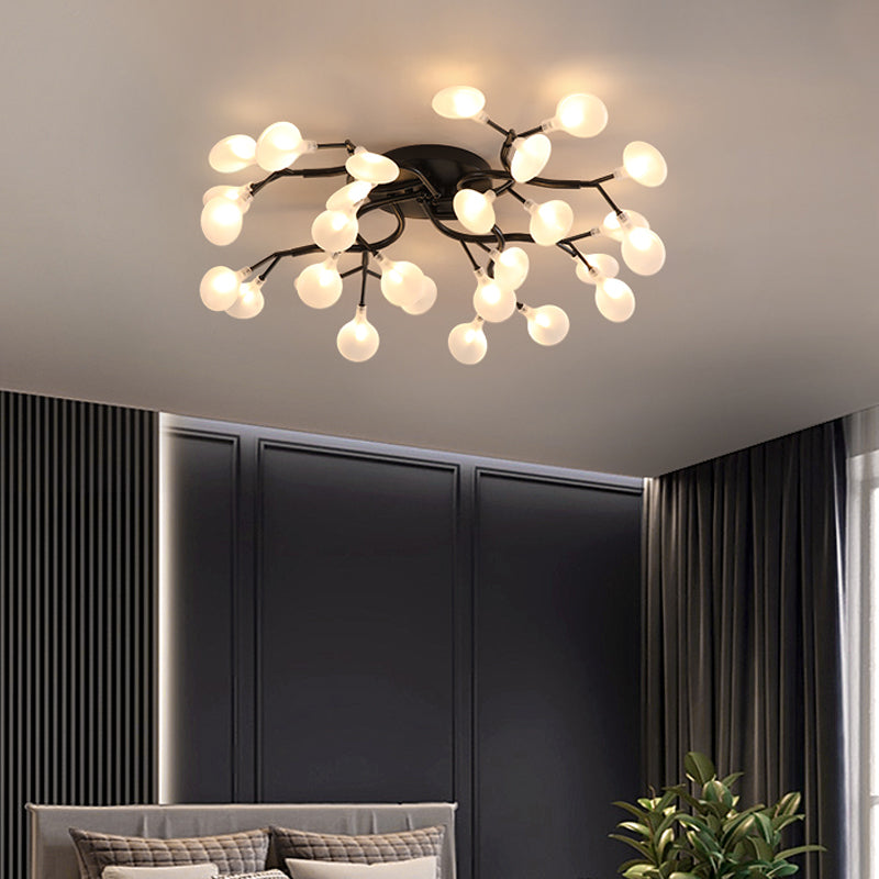 Firefly Flush Ceiling Light Contemporary Metal Living Room LED Flush Mount Lighting 28 Black White Clearhalo 'Ceiling Lights' 'Close To Ceiling Lights' 'Close to ceiling' 'Flush mount' Lighting' 2025271