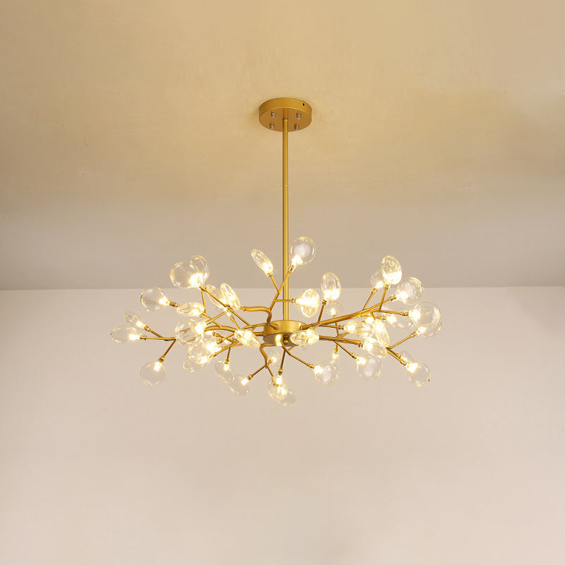 Leaf-Shaped Chandelier Light Modernist Metal LED Brass Pendant Lighting Fixture Clearhalo 'Ceiling Lights' 'Chandeliers' 'Modern Chandeliers' 'Modern' Lighting' 2026269