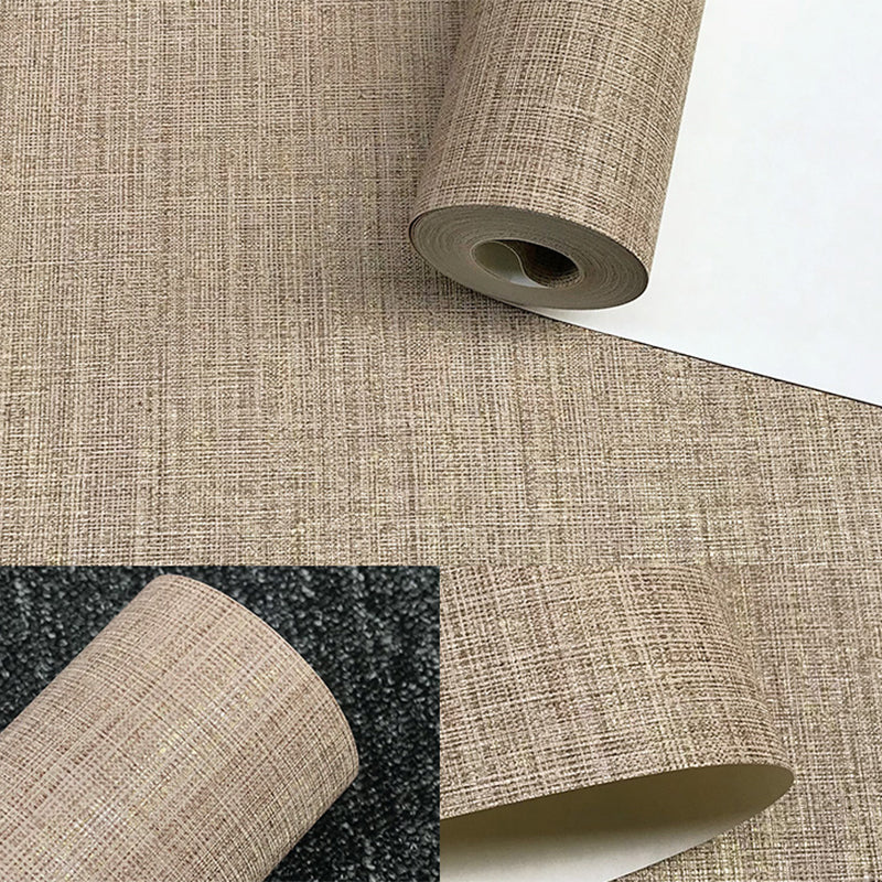 Simple Gunny Sack and Linen Pattern Non-Pasted Wallpaper for Restaurant and Dining Room, 31' x 20.5