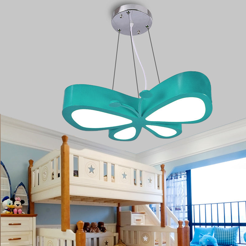 Butterfly Boys Girls Bedroom Pendant Light Acrylic Cute LED Hanging Light Clearhalo 'Ceiling Lights' 'Pendant Lights' 'Pendants' Lighting' 203087