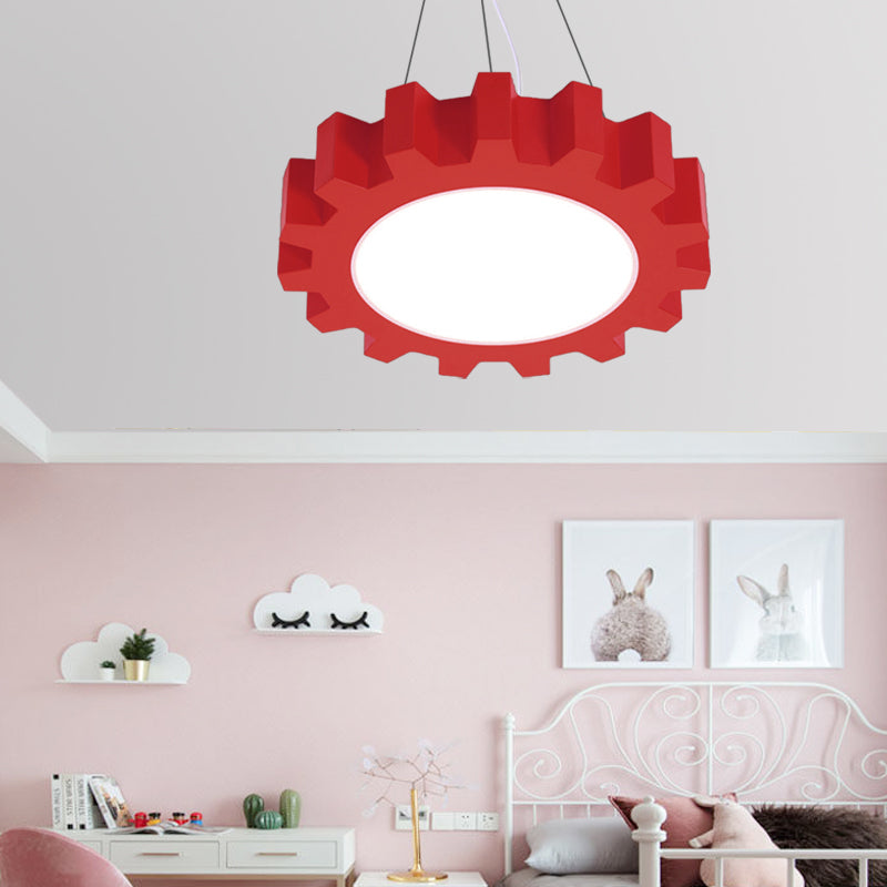 Creative Gear Pendant Light Acrylic Candy Colored LED Suspension Light for Kindergarten Clearhalo 'Ceiling Lights' 'Pendant Lights' 'Pendants' Lighting' 203588