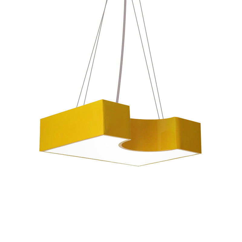 Contemporary Bright-Colored Ceiling Pendant Acrylic LED Hanging Light for Classroom Clearhalo 'Ceiling Lights' 'Pendant Lights' 'Pendants' Lighting' 203618