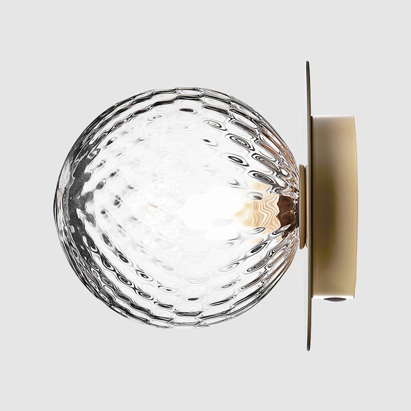 Sphere Flush Ceiling Light Contemporary Glass LED Flush Mount Lighting for Corridor Clearhalo 'Ceiling Lights' 'Close To Ceiling Lights' 'Close to ceiling' 'Flush mount' Lighting' 2039201