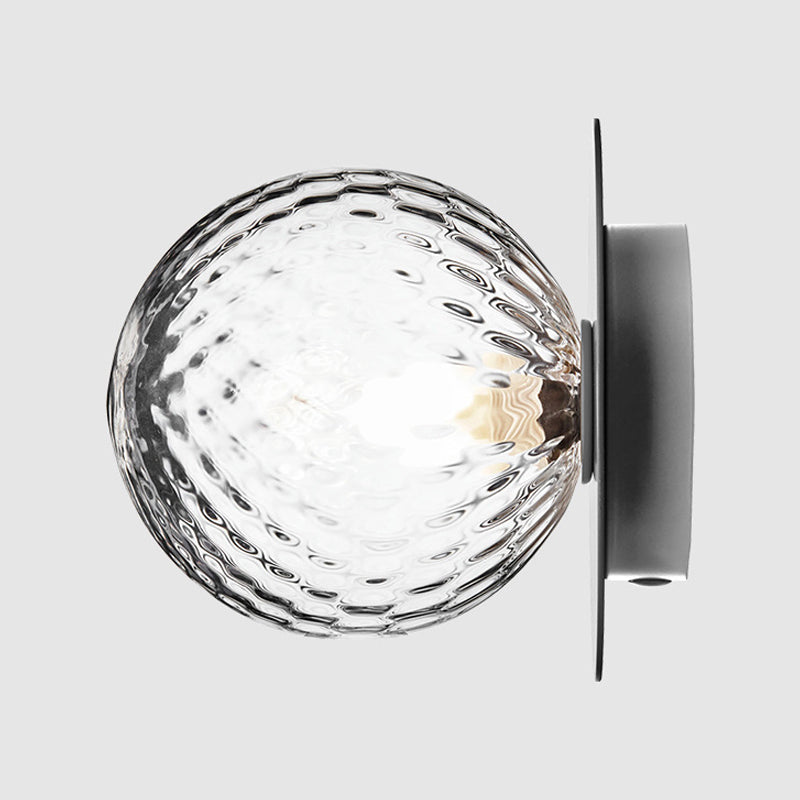 Sphere Flush Ceiling Light Contemporary Glass LED Flush Mount Lighting for Corridor Clearhalo 'Ceiling Lights' 'Close To Ceiling Lights' 'Close to ceiling' 'Flush mount' Lighting' 2039205