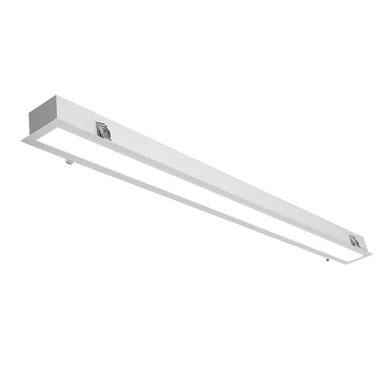 White Linear Flush Mount Light Simplicity Metal Surface Mounted LED Ceiling Lamp White Clearhalo 'Ceiling Lights' 'Close To Ceiling Lights' 'Close to ceiling' 'Flush mount' Lighting' 2044271