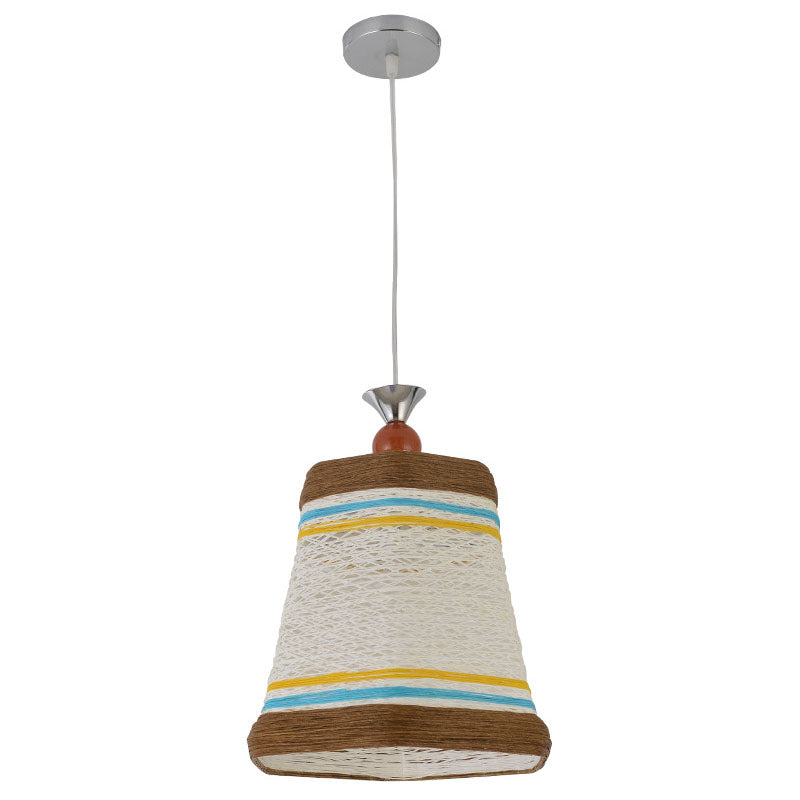 Chinese Bell Shaped Pendant Lamp Rattan Fiber Single Restaurant Hanging Light Fixture Clearhalo 'Ceiling Lights' 'Pendant Lights' 'Pendants' Lighting' 2044631