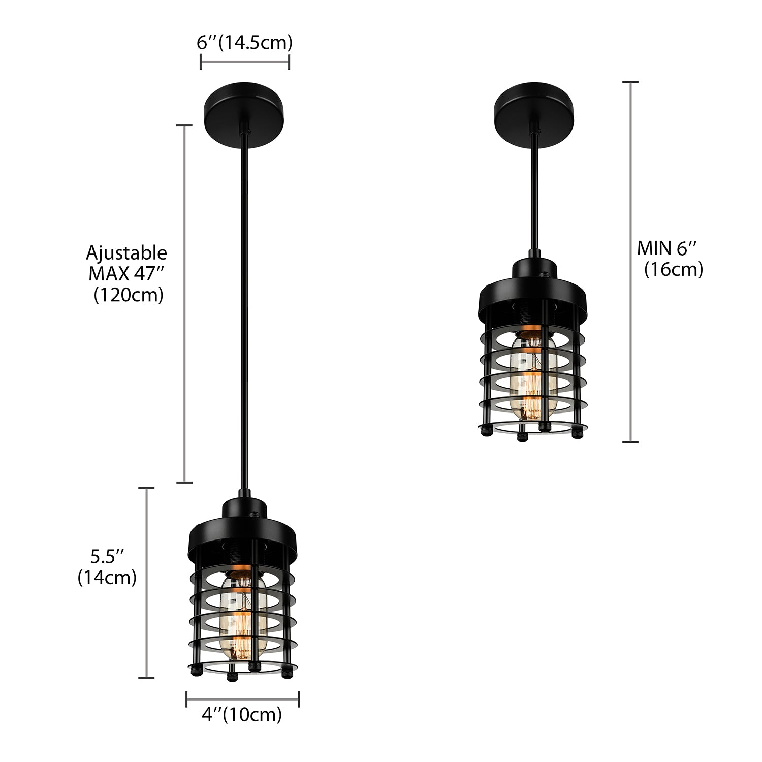 1 Head Pendant Light Industrial Cylinder Cage Shade Metallic Ceiling Light Fixture in Matte Black/Rust over Table Clearhalo 'Art Deco Pendants' 'Black' 'Cast Iron' 'Ceiling Lights' 'Ceramic' 'Crystal' 'Industrial Pendants' 'Industrial' 'Metal' 'Middle Century Pendants' 'Pendant Lights' 'Pendants' 'Rustic Pendants' 'Tiffany' Lighting' 20459