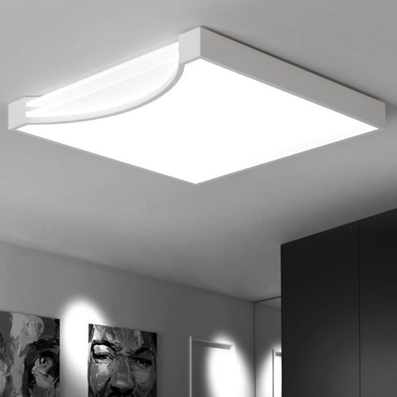 Square Shaped Flush Ceiling Light Contemporary Acrylic LED Flush Mount Lighting Fixture White White Clearhalo 'Ceiling Lights' 'Close To Ceiling Lights' 'Close to ceiling' 'Flush mount' Lighting' 2046471