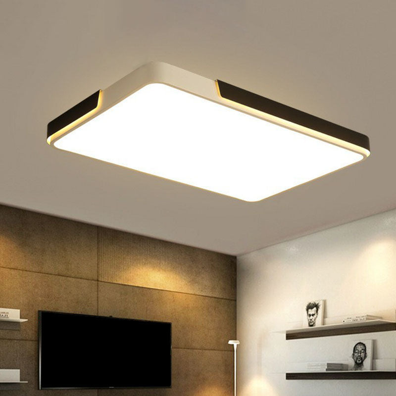 Geometric Living Room Flush Light Metal Artistic LED Flush Ceiling Light Fixture in Black and White Clearhalo 'Ceiling Lights' 'Close To Ceiling Lights' 'Close to ceiling' 'Flush mount' Lighting' 2046555