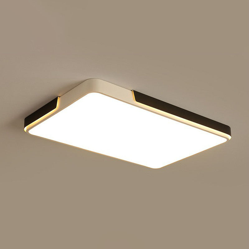 Geometric Living Room Flush Light Metal Artistic LED Flush Ceiling Light Fixture in Black and White Clearhalo 'Ceiling Lights' 'Close To Ceiling Lights' 'Close to ceiling' 'Flush mount' Lighting' 2046556