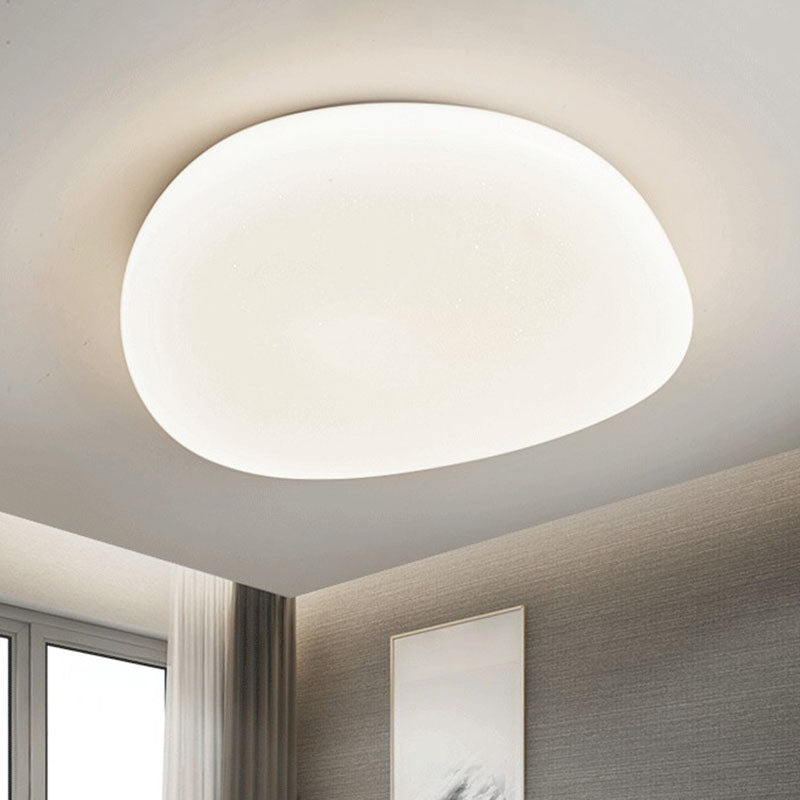 Pebble Stone Bedroom LED Flush Mount Acrylic Modern Flushmount Ceiling Light in White White White Clearhalo 'Ceiling Lights' 'Close To Ceiling Lights' 'Close to ceiling' 'Flush mount' Lighting' 2046604