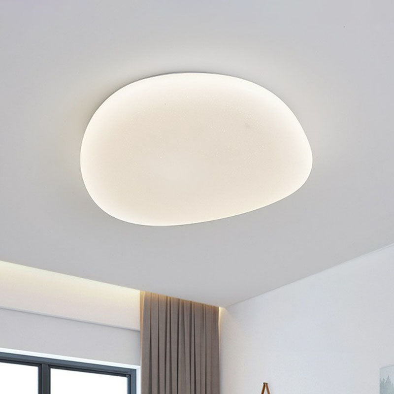 Pebble Stone Bedroom LED Flush Mount Acrylic Modern Flushmount Ceiling Light in White Clearhalo 'Ceiling Lights' 'Close To Ceiling Lights' 'Close to ceiling' 'Flush mount' Lighting' 2046605