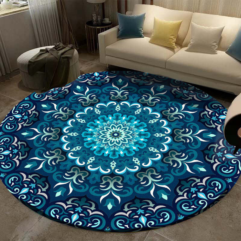 Multi-Colored Living Room Rug Turkish Floral Swirl Rug Synthetics Anti-Slip Pet Friendly Machine Washable Area Carpet Clearhalo 'Area Rug' 'Moroccan' 'Rugs' Rug' 2058628