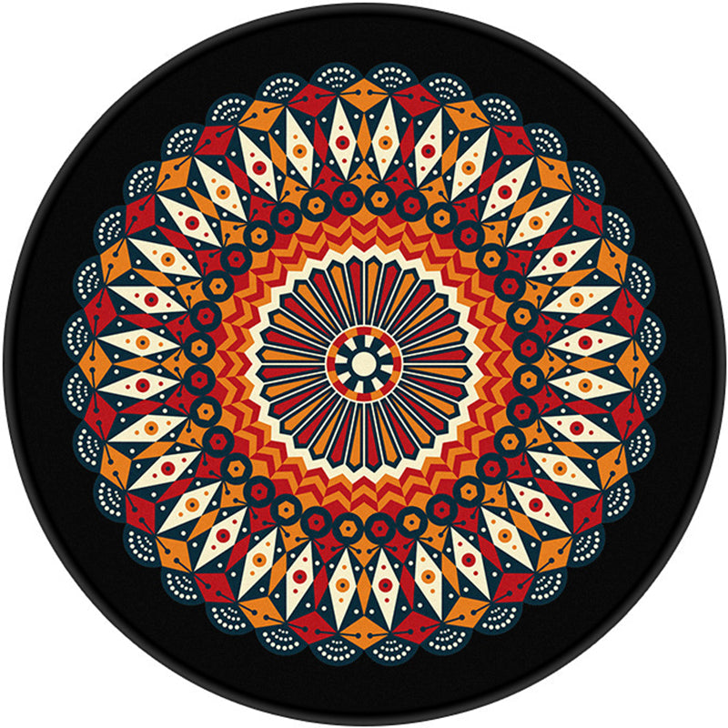 Decorative Kaleidoscope Rug Multi Color Turkish Carpet Polyester Washable Stain Resistant Non-Slip Backing Rug for Sitting Room Clearhalo 'Area Rug' 'Moroccan' 'Rugs' Rug' 2058922