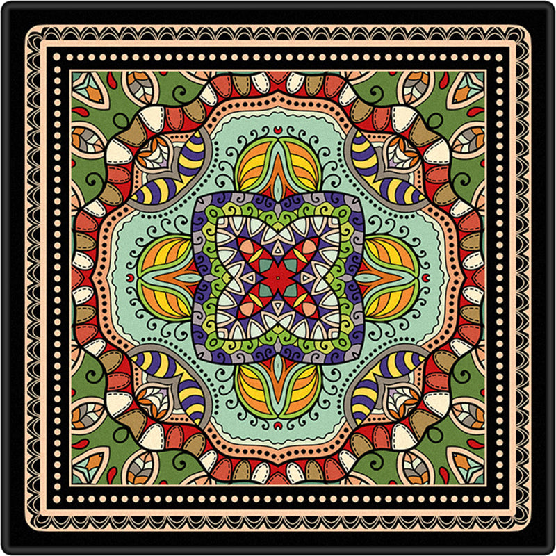 Trendy Symmetric Floral Rug Multi Colored Moroccan Style Carpet Synthetics Rug for Room Clearhalo 'Area Rug' 'Moroccan' 'Rugs' Rug' 2059078