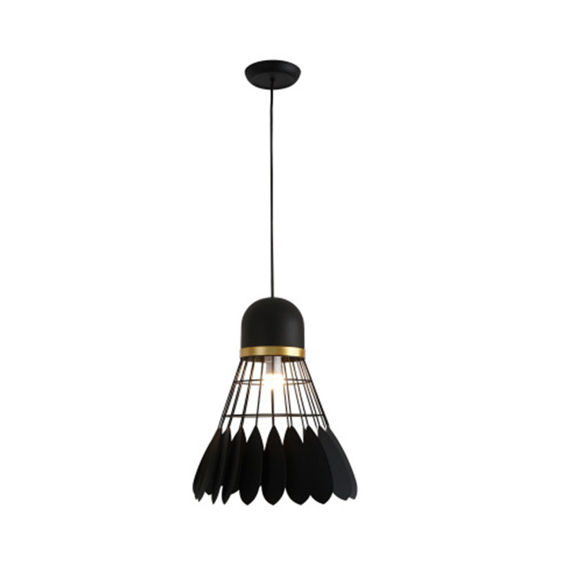 Badminton Shaped Living Room Suspension Light Iron 1 Head Contemporary Hanging Lamp Clearhalo 'Ceiling Lights' 'Pendant Lights' 'Pendants' Lighting' 2063813