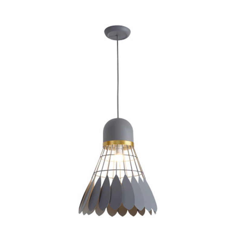 Badminton Shaped Living Room Suspension Light Iron 1 Head Contemporary Hanging Lamp Clearhalo 'Ceiling Lights' 'Pendant Lights' 'Pendants' Lighting' 2063814