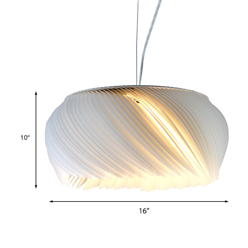 White Drum Pendant Light Simple Style 1 Light Plastic Hanging Light for Living Room Clearhalo 'Ceiling Lights' 'Modern Pendants' 'Modern' 'Pendant Lights' 'Pendants' Lighting' 208333