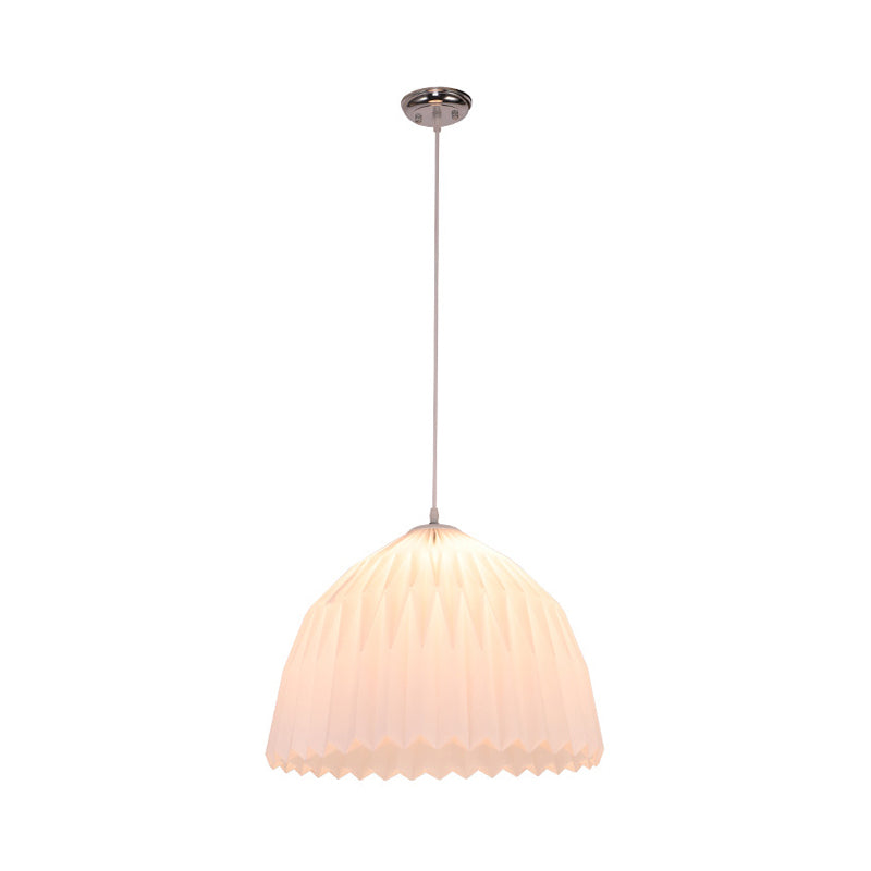 Dome Acrylic Pendant Light Minimalist 1 Light White Ceiling Pendant for Dining Room Clearhalo 'Ceiling Lights' 'Modern Pendants' 'Modern' 'Pendant Lights' 'Pendants' Lighting' 208545