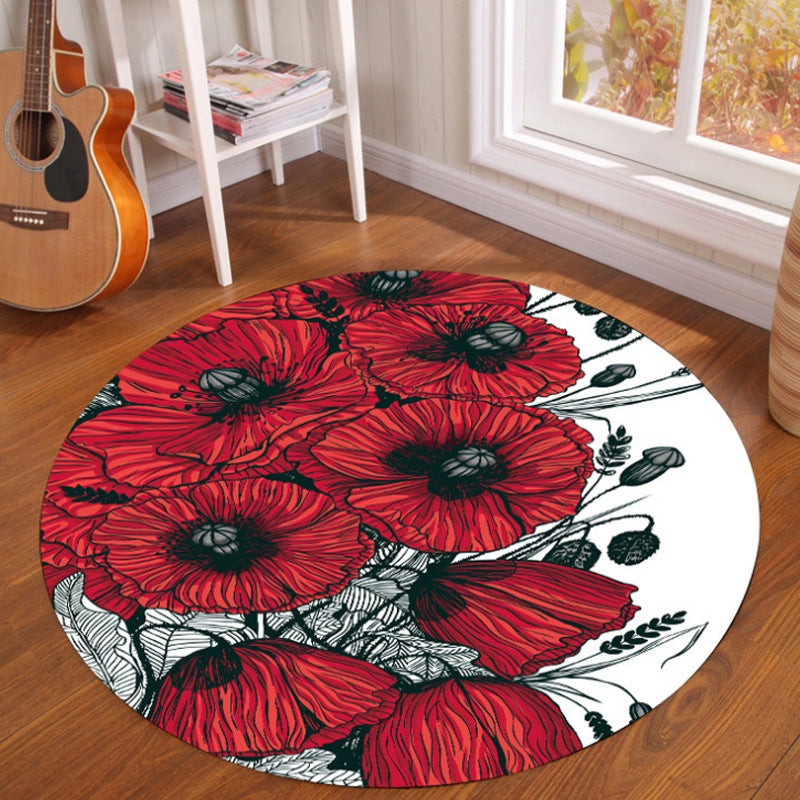 Novelty Fairy Tale Patterned Rug Multi Color Kids Carpet Synthetics Pet Friendly Anti-Slip Backing Washable Rug for Home Red Clearhalo 'Area Rug' 'Rug' 2105843