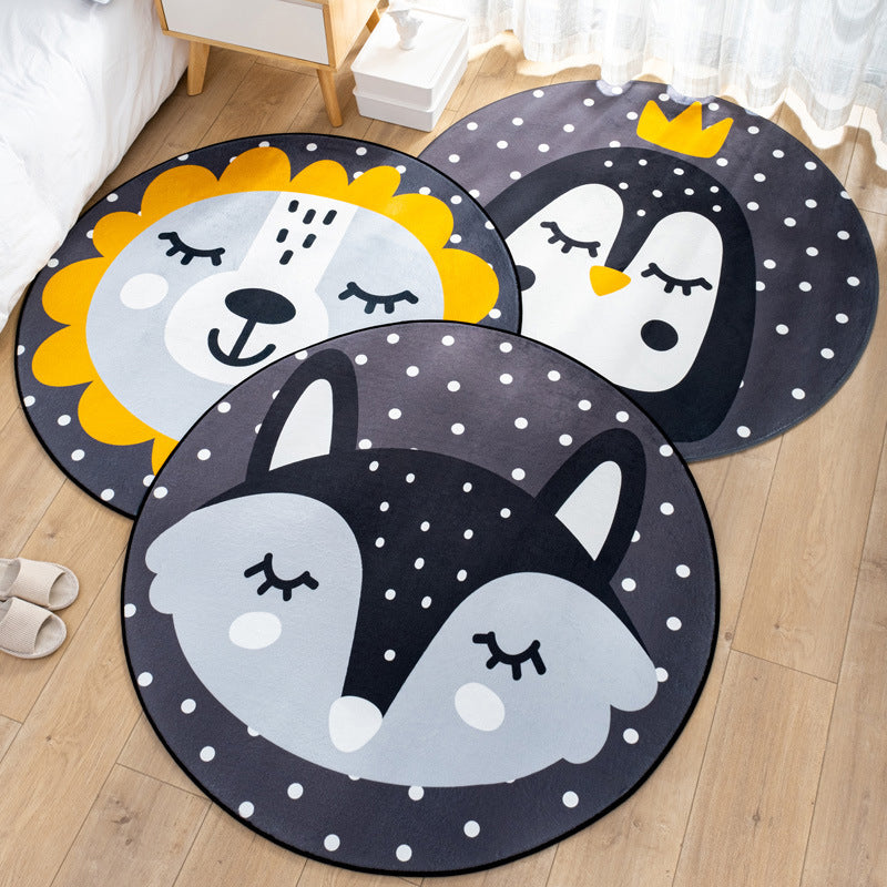 Multicolor Nursery Foot Rug Kids Cartoon Pattern Rug Synthetics Anti-Slip Backing Stain Resistant Machine Washable Area Carpet Clearhalo 'Area Rug' 'Rug' 2105894