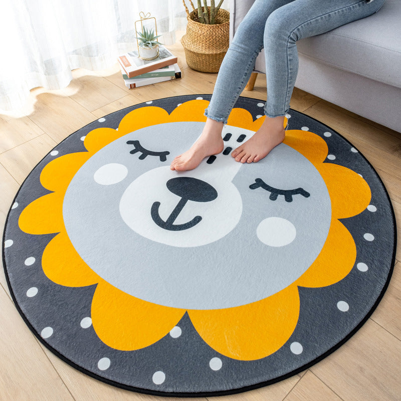 Multicolor Nursery Foot Rug Kids Cartoon Pattern Rug Synthetics Anti-Slip Backing Stain Resistant Machine Washable Area Carpet Clearhalo 'Area Rug' 'Rug' 2105895