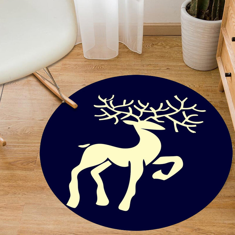Aesthetics Animal Pattern Rug Multi Colored Cartoon Carpet Polyester Machine Washable Anti-Slip Backing Pet Friendly Rug for Child Room Black Clearhalo 'Area Rug' 'Rug' 2105959