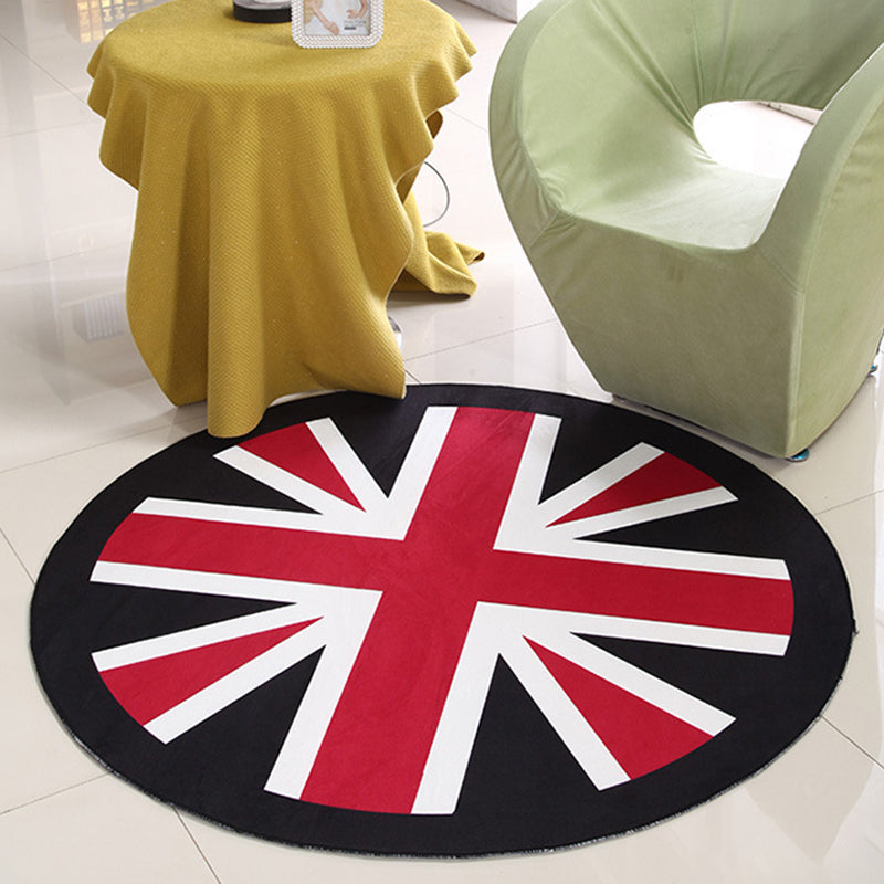 Cartoon Baby Boys Room Rug Multicolor Patterned Carpet Polyester Non-Slip Pet Friendly Washable Rug Black Clearhalo 'Area Rug' 'Rug' 2105987