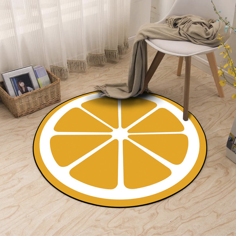 Educational Cartoon Rug Multi Colored Patterned Carpet Machine Washable Pet Friendly Non-Slip Backing Rug for Child Bedroom Yellow Clearhalo 'Area Rug' 'Rug' 2106014