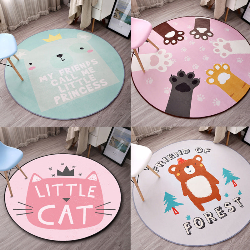 Multicolor Princess Rug Polypropylene Digital Printing Carpet Anti-Slip Backing Washable Pet Friendly Rug for Home Decoration Clearhalo 'Area Rug' 'Rug' 2106045