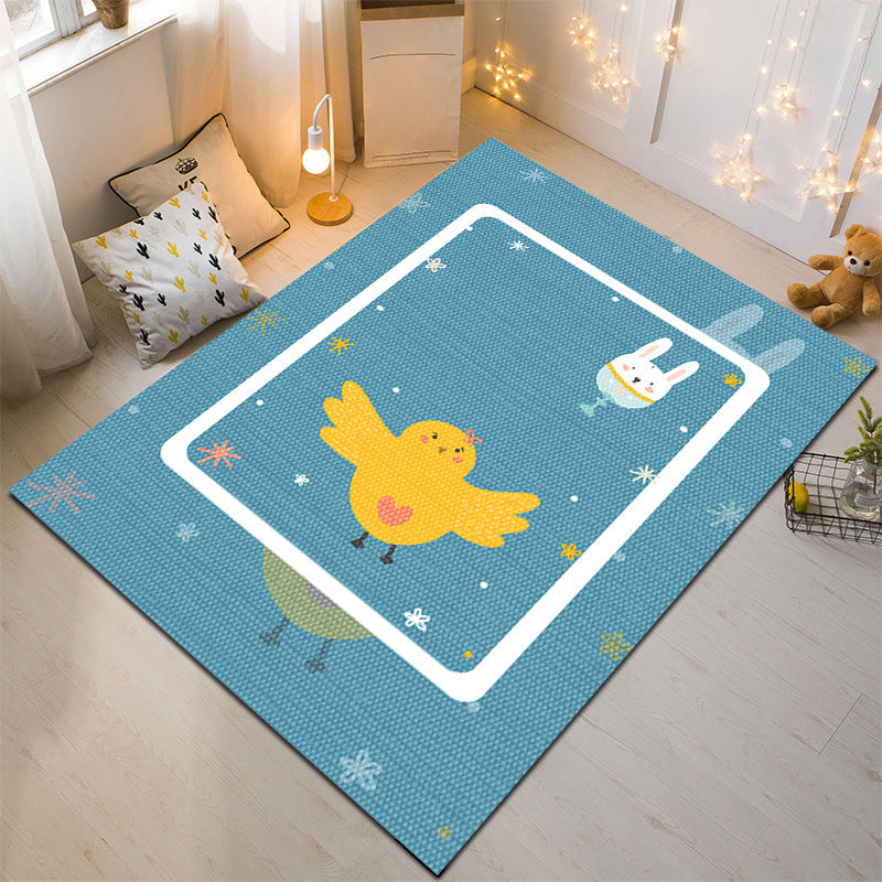 Nordic Style Animal Rug Multicolor Synthetics Carpet Washable Stain Resistant Non-Slip Rug for Childrens Bedroom Dark Blue Clearhalo 'Area Rug' 'Rug' 2106115