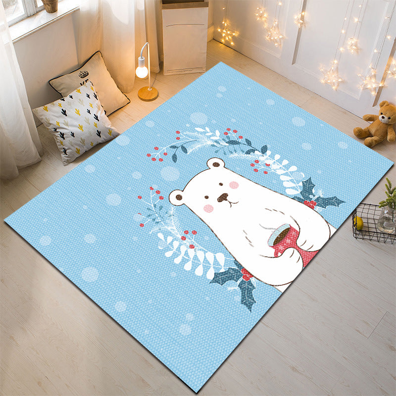 Nordic Style Animal Rug Multicolor Synthetics Carpet Washable Stain Resistant Non-Slip Rug for Childrens Bedroom Sky Blue Clearhalo 'Area Rug' 'Rug' 2106116