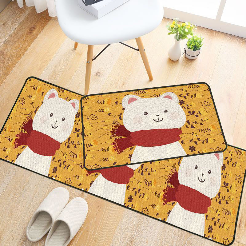 Childlike Animal Pattern Rug Multi Color Cartoon Rug Synthetics Non-Slip Machine Washable Stain Resistant Carpet for Nursery Red Clearhalo 'Area Rug' 'Rug' 2106178