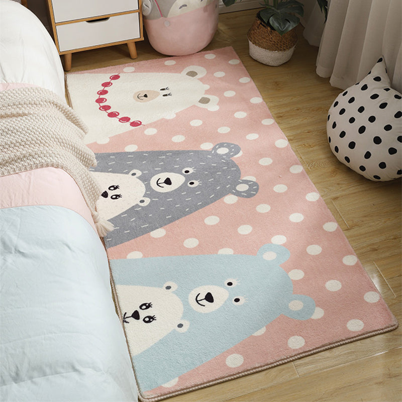 Babyish Multicolor Animal Rug Cotton Cartoon Area Carpet Washable Non-Slip Stain Resistant Rug for Kids Clearhalo 'Area Rug' 'Rug' 2106263