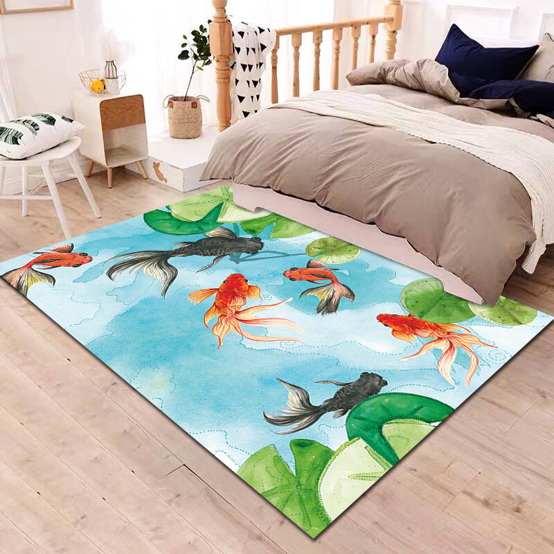 Multi-Colored Cartoon Rug Synthetics Animal Land Pattern Rug Anti-Slip Backing Machine Washable Pet Friendly Area Carpet for Baby Room Yellow-Red Clearhalo 'Area Rug' 'Rug' 2106321
