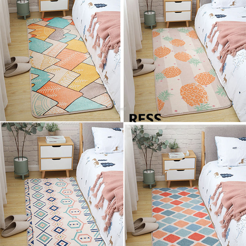 Simple Geometric Print Rug Multi Colored Nordic Carpet Cotton Machine Wash Rug for Home Clearhalo 'Area Rug' 'Rug' 2106351