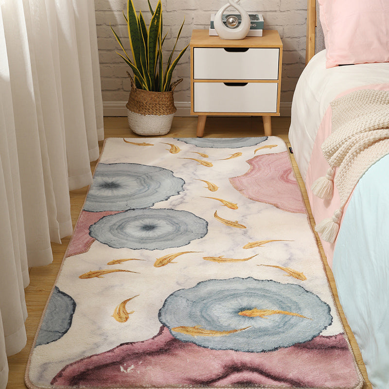 Simple Geometric Print Rug Multi Colored Nordic Carpet Cotton Machine Wash Rug for Home Grey Clearhalo 'Area Rug' 'Rug' 2106353