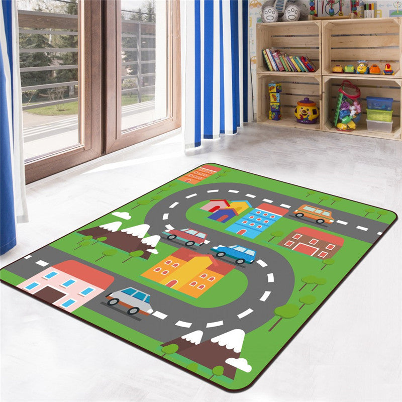 Kids Game Rug Multi Color Polypropylene Area Carpet Pet Friendly Non-Slip Washable Rug for Childrens Bedroom Green Clearhalo 'Area Rug' 'Rug' 2106386
