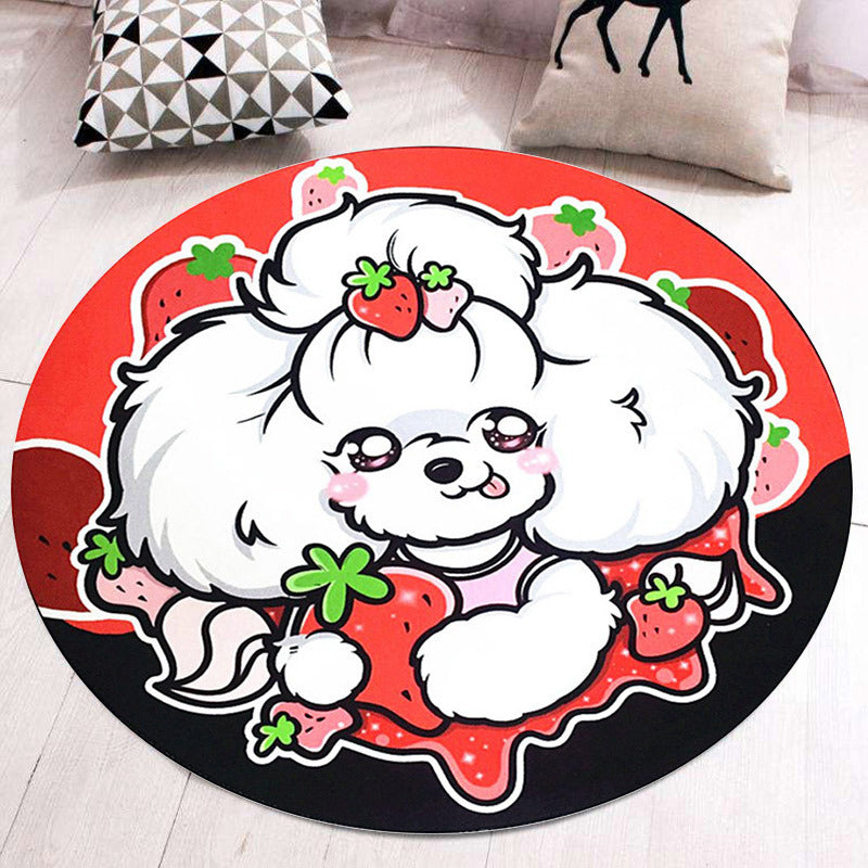 Multi-Color Nursery Rug Cartoon Animal Area Rug Polyester Non-Slip Backing Pet Friendly Machine Washable Carpet Red Clearhalo 'Area Rug' 'Rug' 2106457
