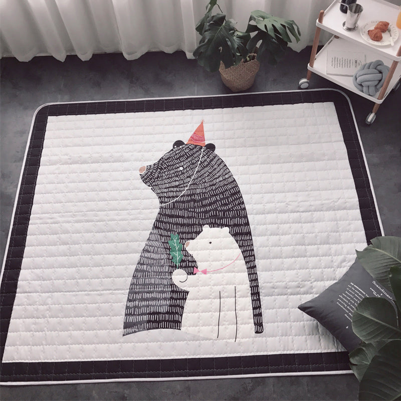 Multi-Colored Animal Patterned Rug Polyester Kids Rug Machine Washable Anti-Slip Backing Stain Resistant Carpet for Childrens Room Clearhalo 'Area Rug' 'Rug' 2106466
