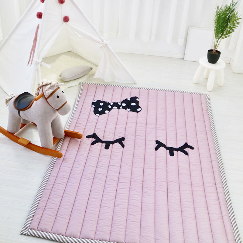 Minimalist Nursery Padded Rug Pastel Color Cartoon Carpet Cotton Easy Care Indoor Rug Clearhalo 'Area Rug' 'Rug' 2106490