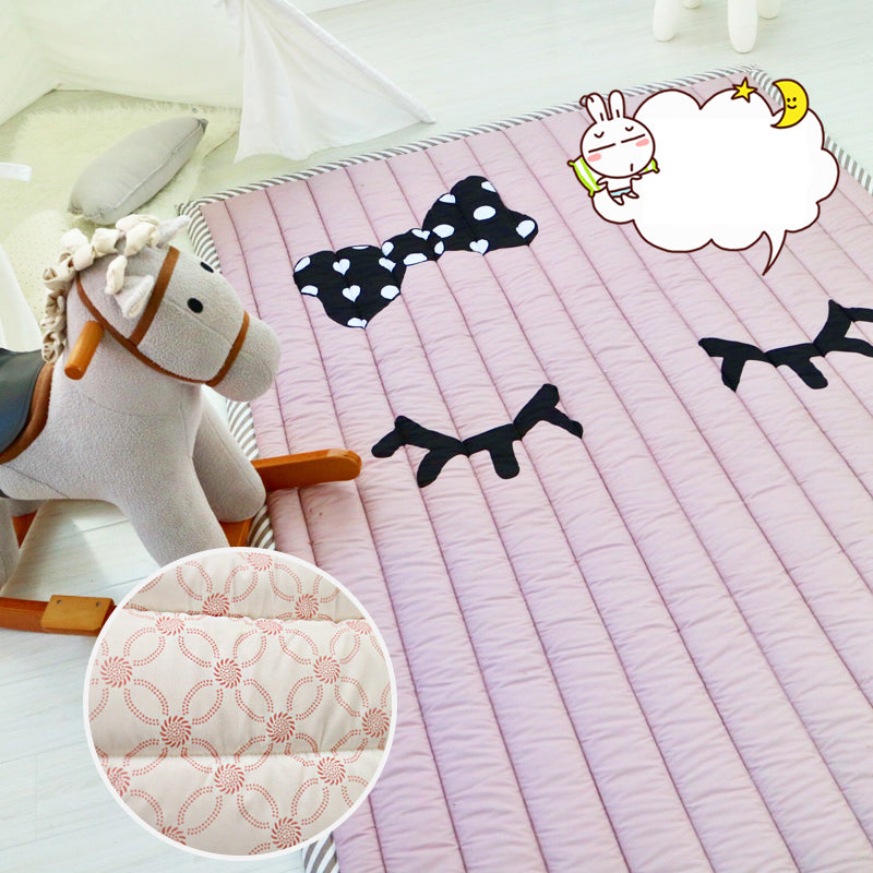 Minimalist Nursery Padded Rug Pastel Color Cartoon Carpet Cotton Easy Care Indoor Rug Clearhalo 'Area Rug' 'Rug' 2106491