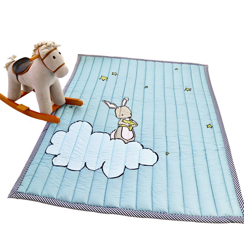 Minimalist Nursery Padded Rug Pastel Color Cartoon Carpet Cotton Easy Care Indoor Rug Clearhalo 'Area Rug' 'Rug' 2106492