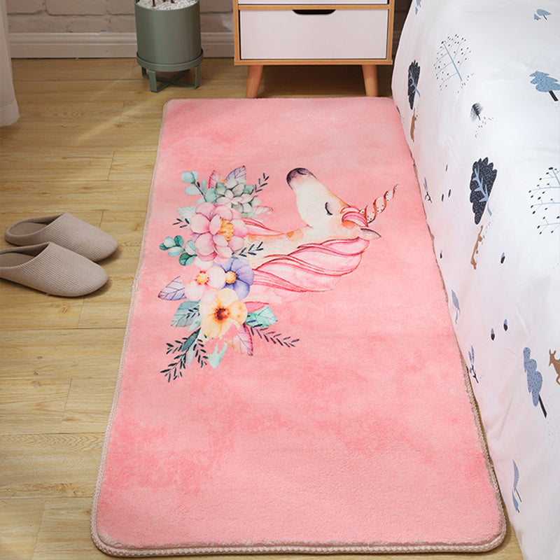 Kids Bedroom Area Rug Multi Colored Animal Sketch Rug Cotton Machine Wash Carpet Clearhalo 'Area Rug' 'Rug' 2106500